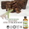 Aroma Depot African Black Soap 8 oz. Scented Lemongrass Bar Handmade with Shea Butter, Essential Oil. 100% Natural Infused Soap For Face and as a Body Wash
