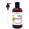 Sweet Essentials Premium Organic Unrefined/Virgin Avocado Oil, 8oz with Pump, Imported From Italy, 100% Pure, NON-GMO, Cold Pressed, Food Grade, Green in Color