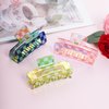 baotongle 6pcs Checkered Hair Claw Clips for Thin Thick Hair Checkered Hair Clips Acrylic Small Claw Clip with Strong Hold for Women Girls Long Short Hair(4.1x2.1'', Multicolor)