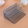 VANRA Small Letter Sorter Desktop File Holder Organizer Metal Mesh with 3 Vertical Upright Compartments (Silver)