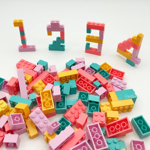 Reenwee Building Bricks 500 Pieces Set,Classic Colors Building Blocks Toys,Compatible with All Major Brands,Birthday Gift for Kids