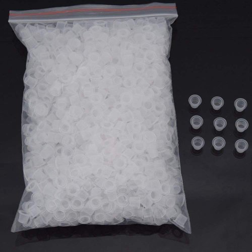 Disposable Ink Cups,500pcs Plastic Small Tattoo Ink Cups Supplies #9 Tattoo Ink Cup Holder for Tattoo Ink,Pigment Rings Cups for Tattoo Tools and Tattoo Supplies (S)