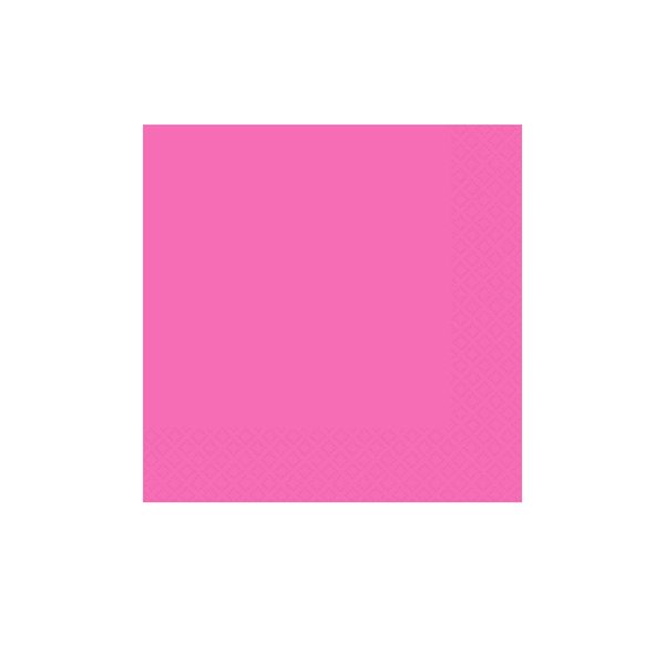 Bright Pink 3-Ply Dinner Napkins | Pack of 20 | Party Supply