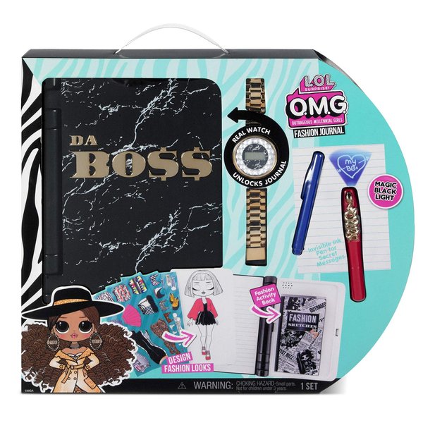LOL Surprise OMG Fashion Journal – Secret Electronic Password Journal Notebook with Real Watch & Invisible Ink Pen Storage of Secret Diary Cute Journal for Girls
