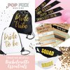 Pop Fizz Designs 18 Pack of Bachelorette Party Favors | 17 Bride Tribe Hair Ties and 1 Bride to Be Hair Tie | Bachelorette Hair Ties