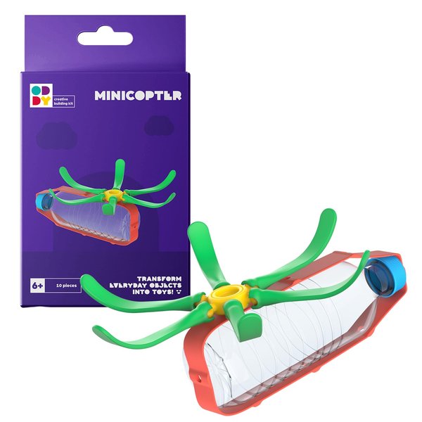 Oddy Minicopter Minipack Creative Building Kit - Eco-Friendly STEM Toy Set for Kids 6+