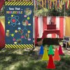 Science Toss Games Banner Backdrop Chemistry Toss that Molecule Theme Decor Decorations for School Science Laboratory Lab Science Classroom Boy Girl Kid Birthday Party Supplies Favors Background