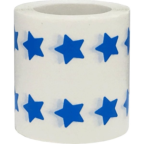 Blue Star Shape Stickers 0.50 Inch 1,000 Adhesive Labels