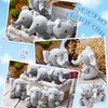 Jenaai 12 Pcs Mini Elephant Stuffed Animals 4 Inches Small Cute Soft Forest Plush Elephant Toys for Boys Girls Baby Shower Decorations Elephant Themed Birthday Party Supplies(Gray)