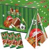 Dydamud Sports Theme Birthday Party Supplies,3pcs Sports Plastic Tablecloths Disposable All Star Table Covers Soccer Basketball Baseball Football Theme Table Cloth Decoration