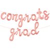 KatchOn, Rose Gold Congratulations Balloons - 16 Inch | Script Congrats Grad Balloons for Graduation Decorations Class of 2024 | 2024 Graduation Balloons, Graduation Balloons Class of 2024 Decorations
