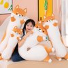 MIAOHAHA Long Plush Shiba Inu Dog Toy Pillow Soft Stuffed Animal Akita Corgi Toy Plush Toy Pillow Hugging Pillow for Kids and Girls(Shiba, 70cm/27.5in)
