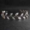 Anglacesmade Bridal Headband Leaf Hair Vine for Birde Bridesmaid Leaves Branch Wedding Wreath Prom Party Festival Hair Piece for Women and Girls (Silver)