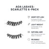 AOA Studio 6 Pairs Scarlette Natural Handmade False Eyelashes with Glue and Tweezer Lash Kit Natural Volume Reusable Soft Makeup False Eyelashes 100 Percent Handmade Cruelty Free