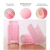 6pcs Plastic Hair Rollers, Self-Adhesive Air Bang Hair Curlers, Double-Layer Curlers Bangs Hair Volume Styling Tools, DIY Curly Hairstyle for Women Girls Pink Medium