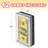 Gamie 100 Dollar Bill Playing Cards - Pack of 12 Decks - Individually Shrink Wrapped - Game Cards for Poker, Kids, Adults - Birthday Party Favor for Girls & Boys - Great Gift Idea