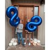 Metallic Blue Number 5 Balloon 40 Inch, 5 Balloon Number, 5th Birthday Decorations, Navy Blue Party Supplies for Boys Girls