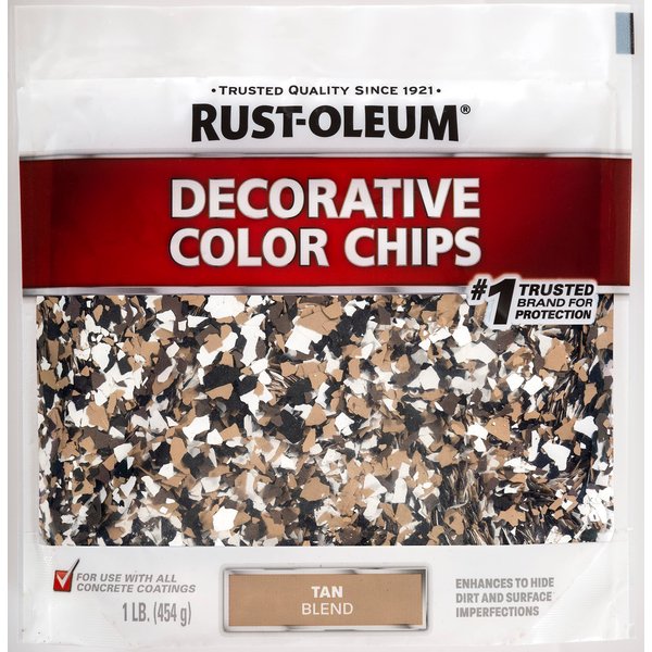 Rust-Oleum 312447 Decorative Color Chips, 1 Pound (Pack of 1), Tan Blend