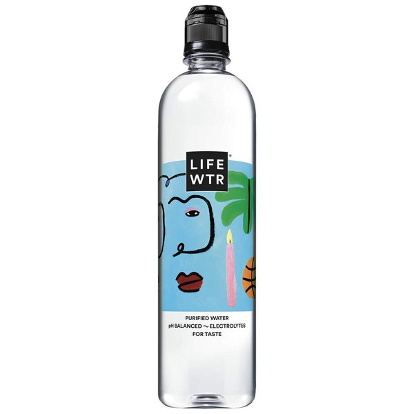 LIFEWTR, Premium Purified Water, pH Balanced with Electrolytes, Flip Cap Bottle, 700 mL