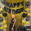 Black Happy Birthday Balloon Banner, 16 Inch Foil Mylar Happy Birthday Balloons Letters, Reusable Happy Birthday Sign, Black Birthday Decorations for Women, Men, Boys and Girls