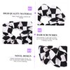 2 Pcs Black and White Checkered Hair Rope Hair Headbands Hair Ties Women Scrunchies Chessboard Pattern Hair Ribbons Scrunchies Ponytail Scrunchies Ponytail Holders Pu