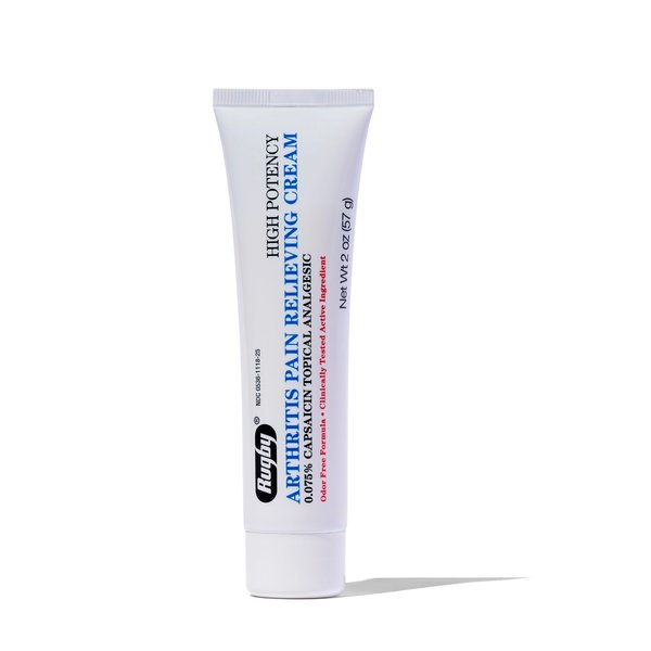 Rugby High Potency Capsaicin 0.075% Cream - Pain Relief Cream for Arthritis - 2 Oz (57g)