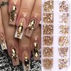 BELICEY Gold Crystal Rhinestones for Nails Design 2120Pcs Nail Art Rhinestone Multi Shapes Size Flatback Crystal Gems Stone for Nails DIY Crafts Tumblers Bottles Clothes Makeup Manicure