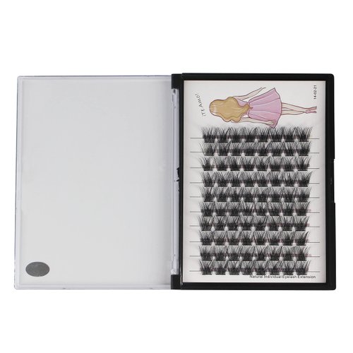 Bodermincer 8-10-12-14-16mm MIX/10-12-14-16mm MIX D Curl Lash Clusters Individual Lashes Mink Cluster Eyelash Extension Natural 3D Russian Volume Faux Eyelashes Individual Lashes Makeup (10MM)