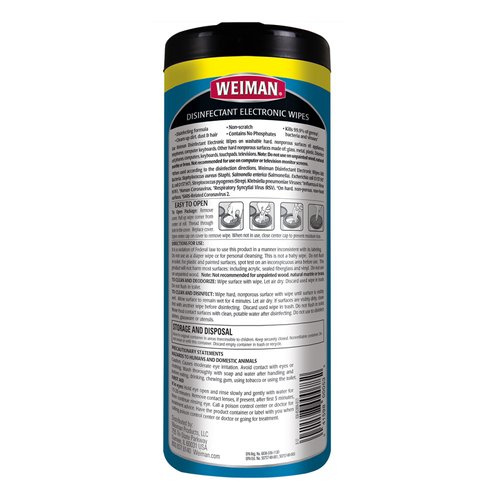 Weiman Disinfecting Electronic Cleaning Wipes, 30 Count