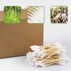 FOVURTE Bamboo Cotton Swabs 400 count, Organic Cotton Swab Round Tips, Natural Wooden Cotton Buds for Ears, Double Heads Ear Sticks Travel, Makeup Remover