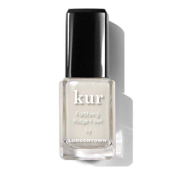 LONDONTOWN Kur Nail Ridge Filler - Smoother - Strengthener - Nail Filler for Damaged Nails - Fortifying, Self Leveling Base, Vegan, Cruelty Free, Paraben Free, Clear, 0.4 fl oz
