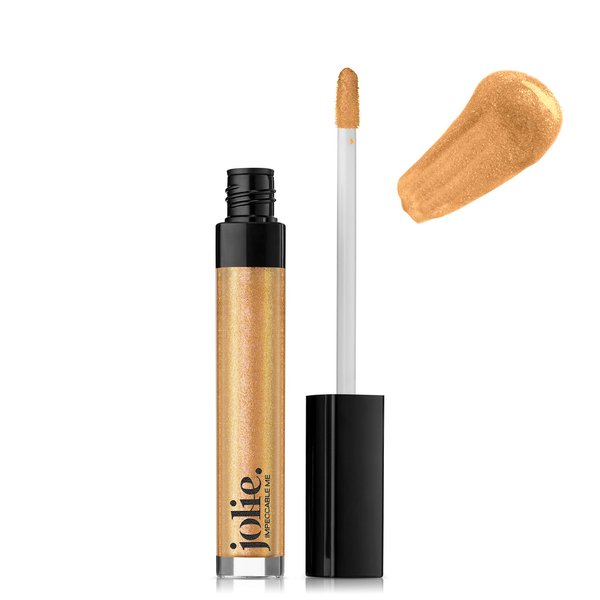 Jolie Liquid Lustre - High Shimmer Lip Gloss With Lip Plumping Peptide Complex (Goldie Luxe)