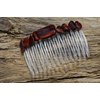 Red Tiger's Eye Stone Hair Comb