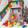 36 Pcs Christmas Light Bulb Balloon Light Bulb Foil Balloons Giant Mylar Balloon Set for holiday Birthday Party Decorations Supplies Red Yellow Green Blue Theme Birthday Decor Supplies Kit