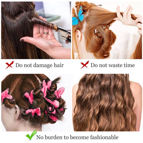 Hair Curlers for Short Hair, No Heat Hair Rollers Spiral Curlers, 20pcs Hair Curler Rollers Flexible Soft Sponge DIY Night Sleep Hair Styling Tools, DIY Hairstyle Tools for Women