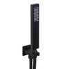 Ownace Square Solid Brass Oil Rubbed Black Hand Held Shower Head With Wall Connector and Hose Set