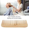 Wide Tooth Comb, Bamboo Comb Lightweight Easy Styling Flexible Structure for Home for Travel for Long Hair