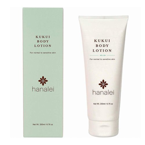 Cruelty-Free and Paraben-Free Kukui Body Lotion by Hanalei – Dye-Free Moisturizer with Kukui Nut Oil, Shea Butter, and Jojoba Oil – Made in USA – Full Size (200 ml)