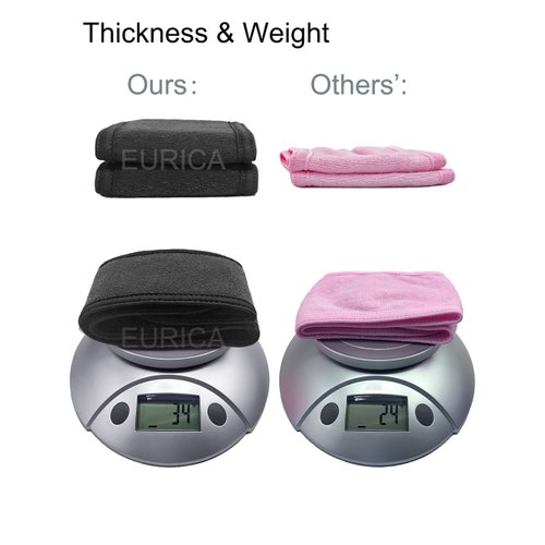 EUICAE Spa Headband Hair Wrap Sweat Headband Head Wrap Hair Towel Wrap Non-slip Stretchable Washable Makeup Headband for Face Wash Facial Treatment Sport Fits All White (Black)