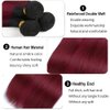 1B99J Bundles Ombre Red Straight Human Hair Bundles Brazilian Unprocessed Virgin Hair Burgundy Bundles Human Hair Weave 3 Bundles 12 14 16 Inch Ombre Straight Bundles Remy Hair Extensions