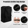 lasuroa Stroller Bag for Airplane, Stroller Bag for Gate Check Stroller Travel Bag with Handle Waterproof Baby Stroller Cover for Airplane Travel (Black)