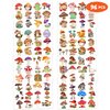 Mushroom Temporary Tattoos Birthday Party Supplies Decorations 96 PCS Tattoos Stickers Super Cute Party Favors Kids Boys Girls Gifts Ideas Classroom School Prizes Themed Baby Shower Christmas