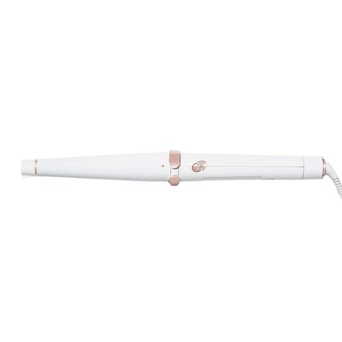 T3 SinglePass Curl Professional Curling Iron Custom Blend Ceramic Long Barrel Curling and Wave Iron with Adjustable Heat Settings for Shiny Smooth Curls and Waves