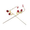 2 Pcs Chinese Style Rose Tassel Hair Stick Handmade Hanfu Traditional Style Exquisite Elegant Hair Forks Hairpins, Hair Accessories for Women Girls