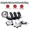 LiKee Spiral Car Seat Toys for Babies 0-6 Months, Black High Contrast Plush Hanging Baby Stroller Toys, Crib & Carseat Sensory Activity for Newborn, Ages 0+ Years 6-12 Month Infants Boy Girl Gifts
