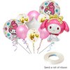 Anime Birthday Party Supplies 10Pcs Foil Balloons for Party Decorations for Girls Favors (light pink)