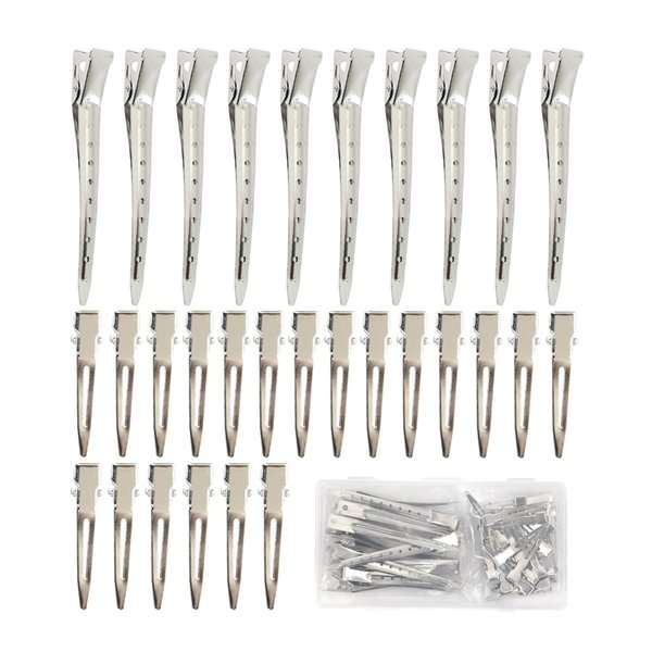 30 Pieces Metal Hair Clips for Styling Duck Billed Hair Clips Alligator Curl Clips for DIY Bow, Hair Accessories for Women of All Ages