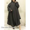 TopTie Barber Cape Salon Robe Gown Coverall With Sleeves for Unisex Hairdressing Lightweight-Grey