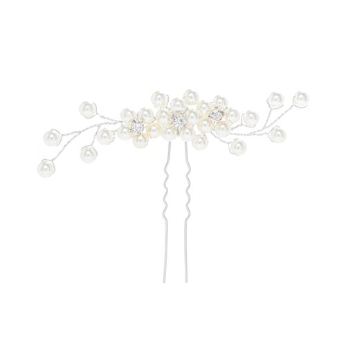 Coxiva Pearl Bride Hair Accessories Wedding Hair Pins Rhinestone Hair Piece for Women