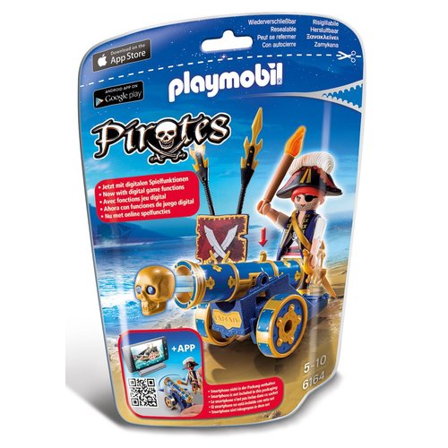 Playmobil Blue Interactive Cannon with Pirate Building Kit